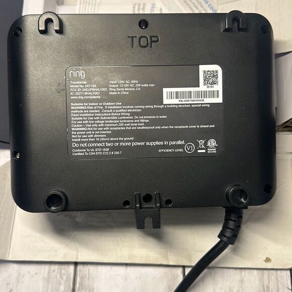 Ring Smart Lighting Low Voltage Lighting Transformer 12-15V, 200W black Bridge r - Picture 7 of 9